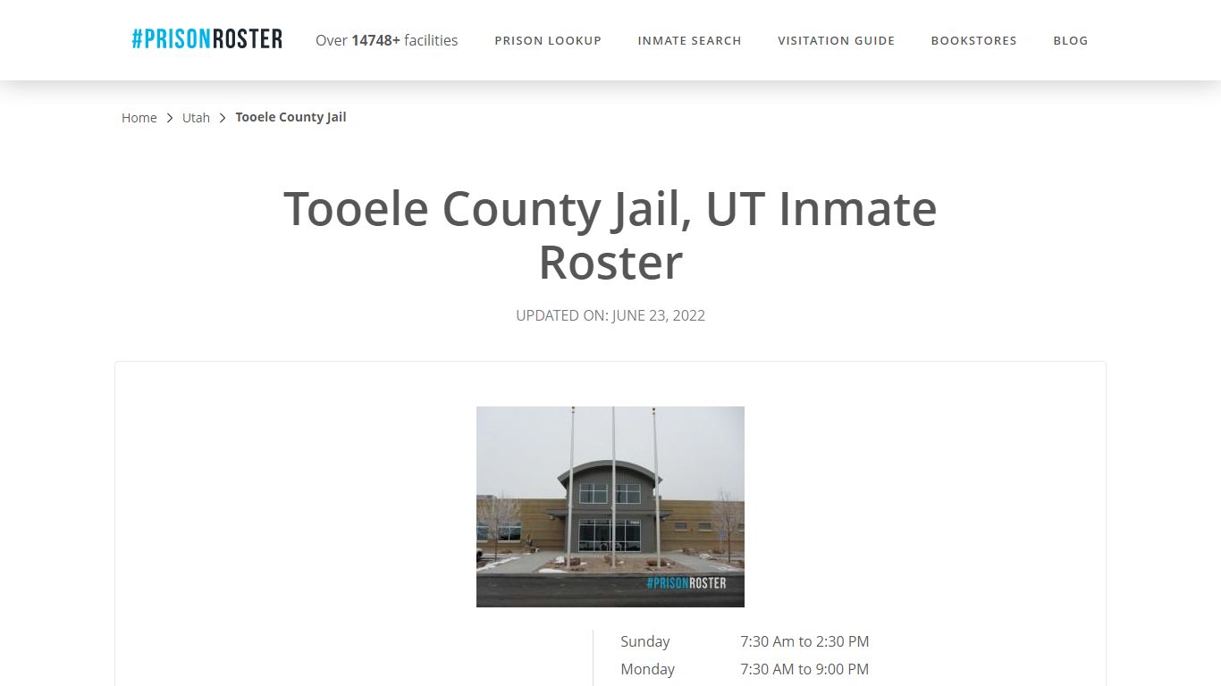 Tooele County Jail, UT Inmate Roster - Prisonroster